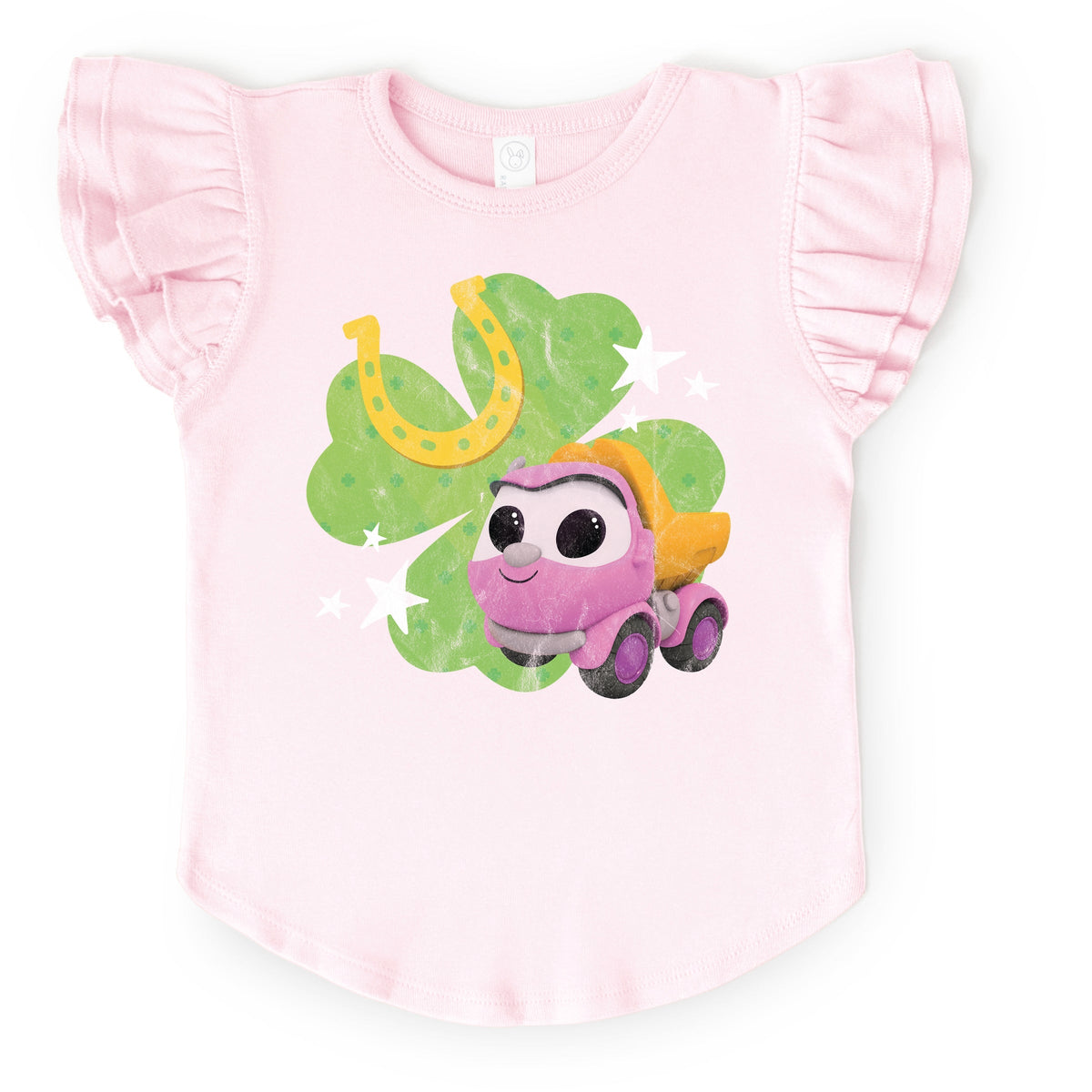 Leo the Truck Lea Clover - Flutter Sleeve Graphic T-Shirt