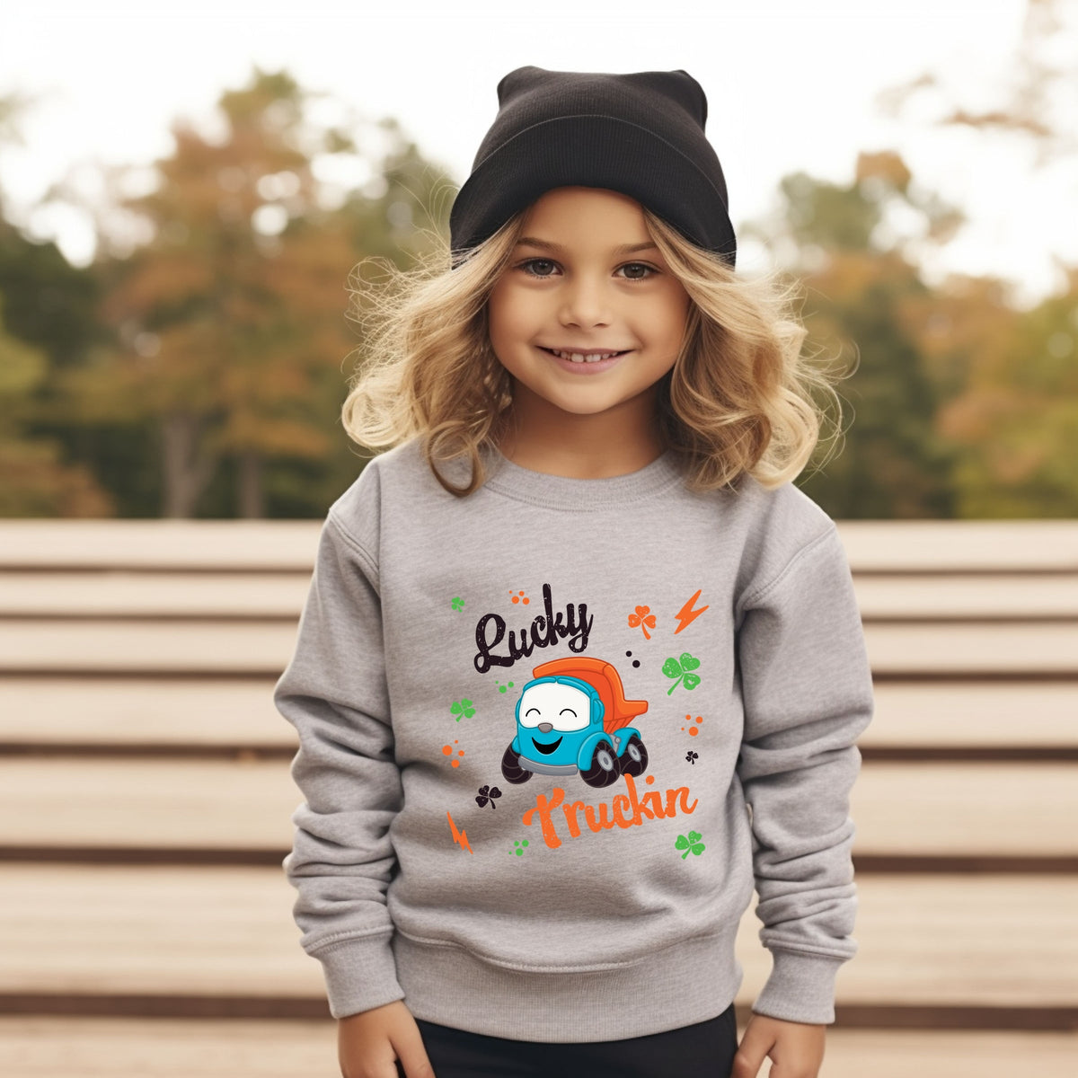 Leo the Truck Lucky Truckin - Toddler Graphic Sweatshirt