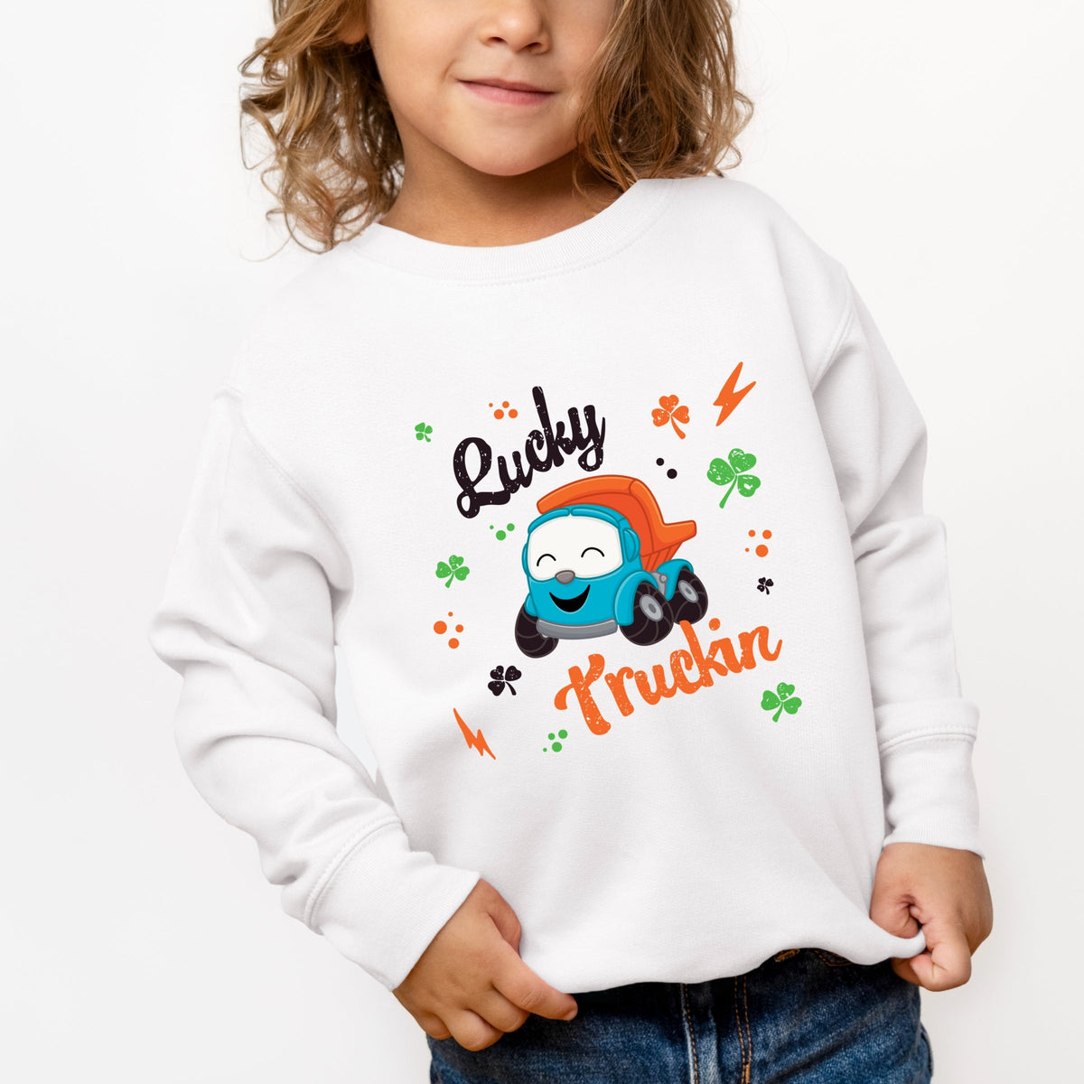 Leo the Truck Lucky Truckin - Toddler Graphic Sweatshirt