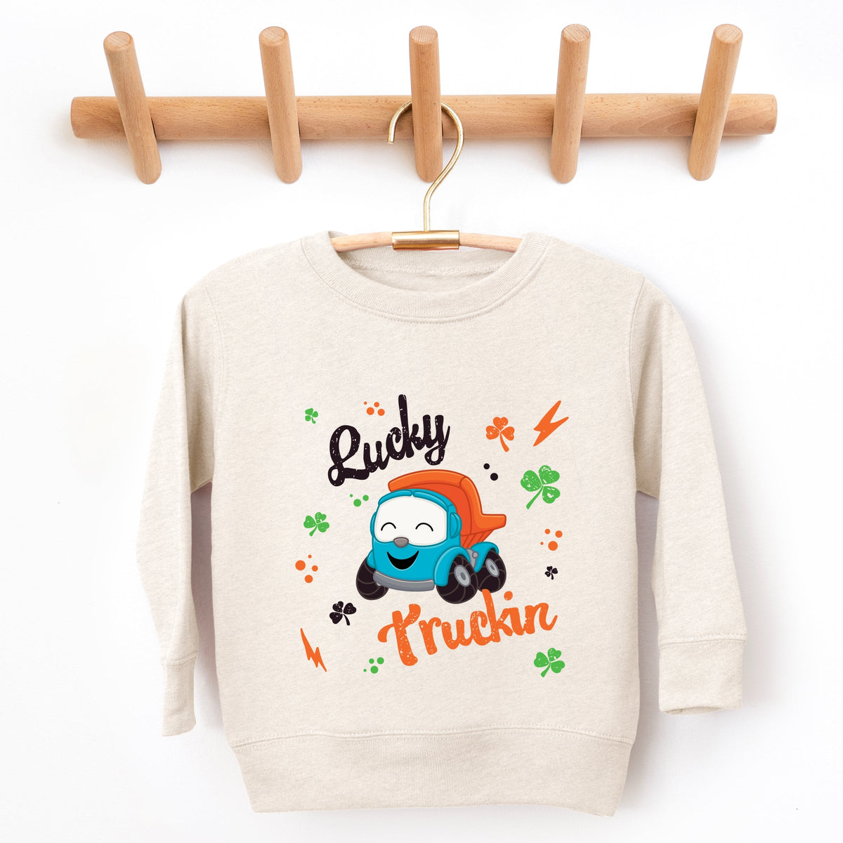 Leo the Truck Lucky Truckin - Toddler Graphic Sweatshirt