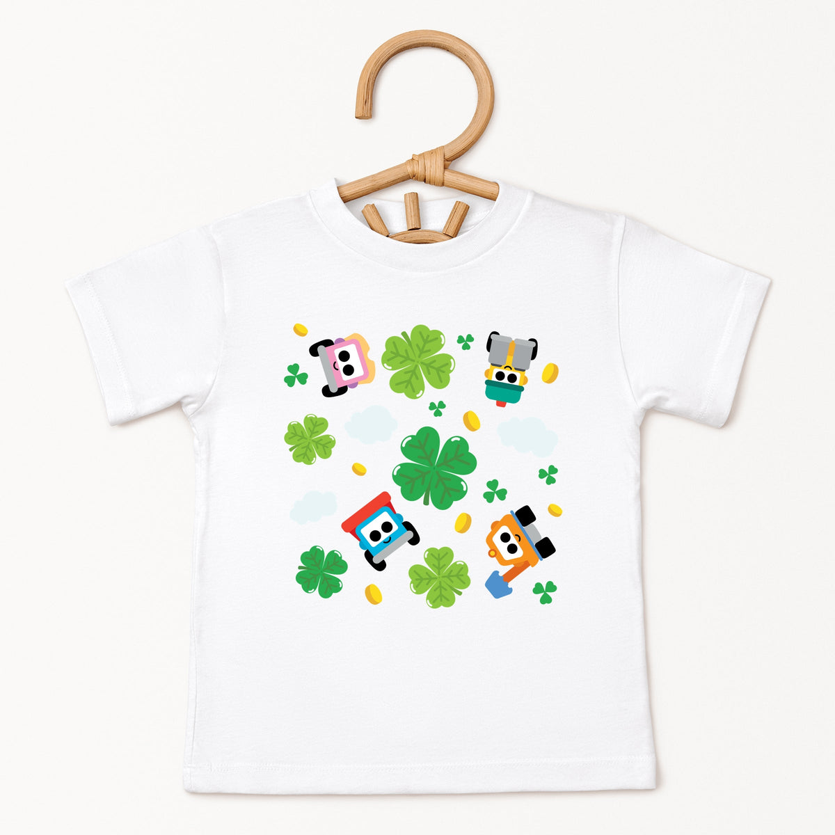 Leo the Truck Clover Collage - Toddler Short Sleeve Graphic T-Shirt