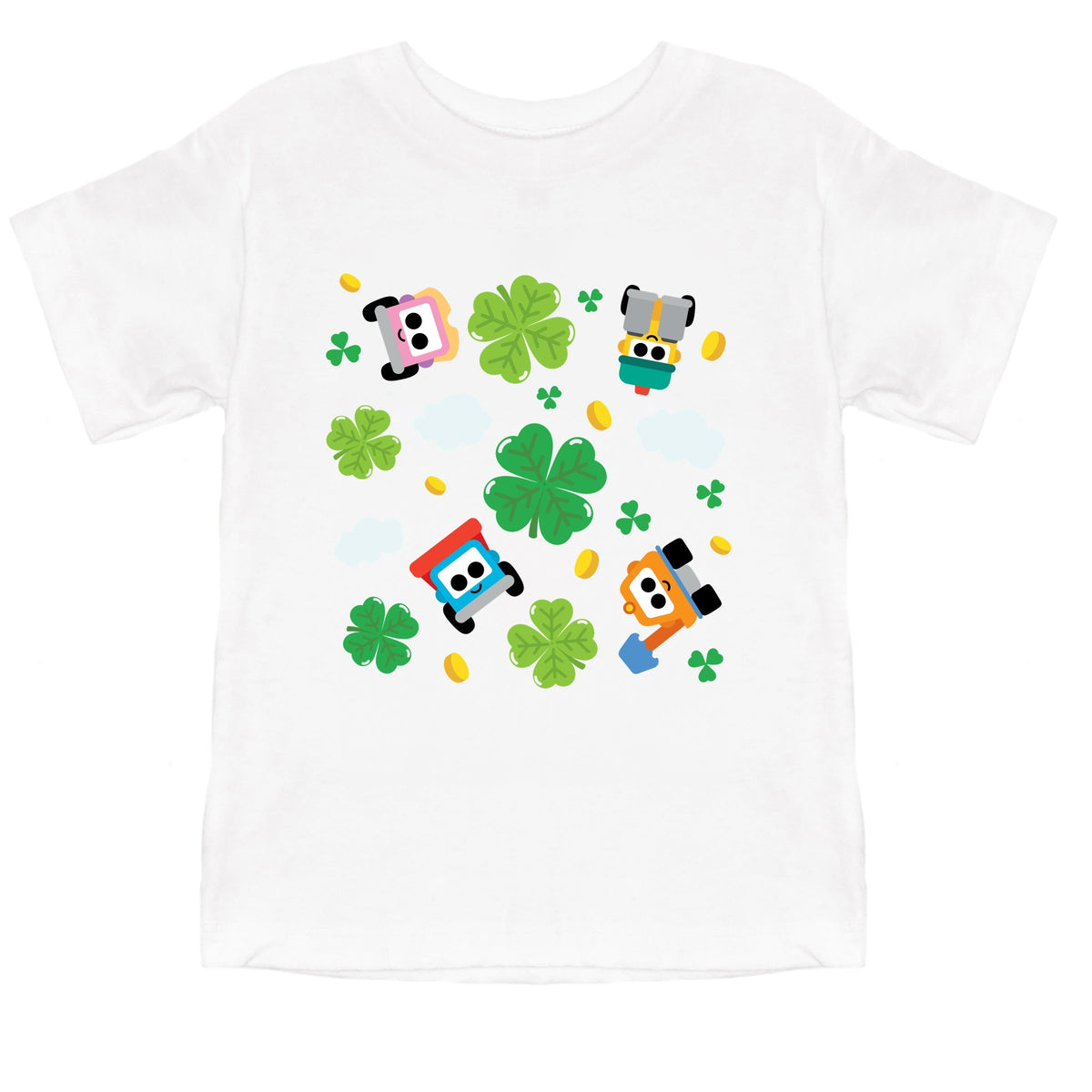 Leo the Truck Clover Collage - Toddler Short Sleeve Graphic T-Shirt