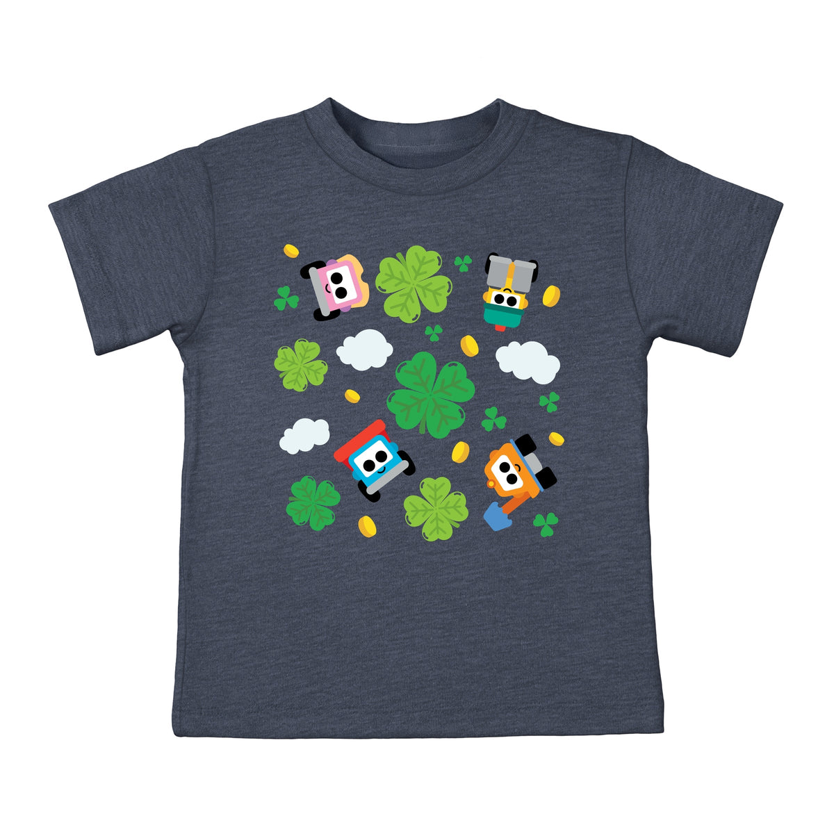 Leo the Truck Clover Collage - Toddler Short Sleeve Graphic T-Shirt