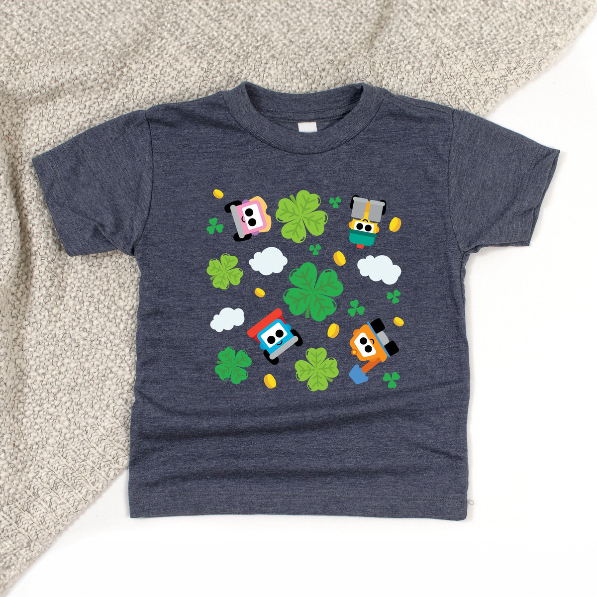 Leo the Truck Clover Collage - Toddler Short Sleeve Graphic T-Shirt