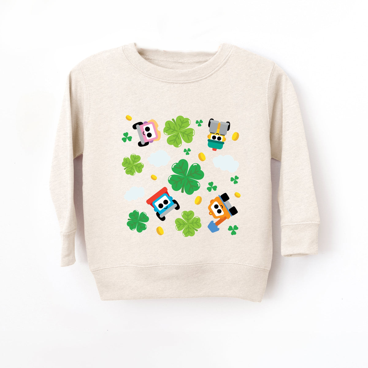 Leo the Truck Clover Collage - Toddler Graphic Sweatshirt