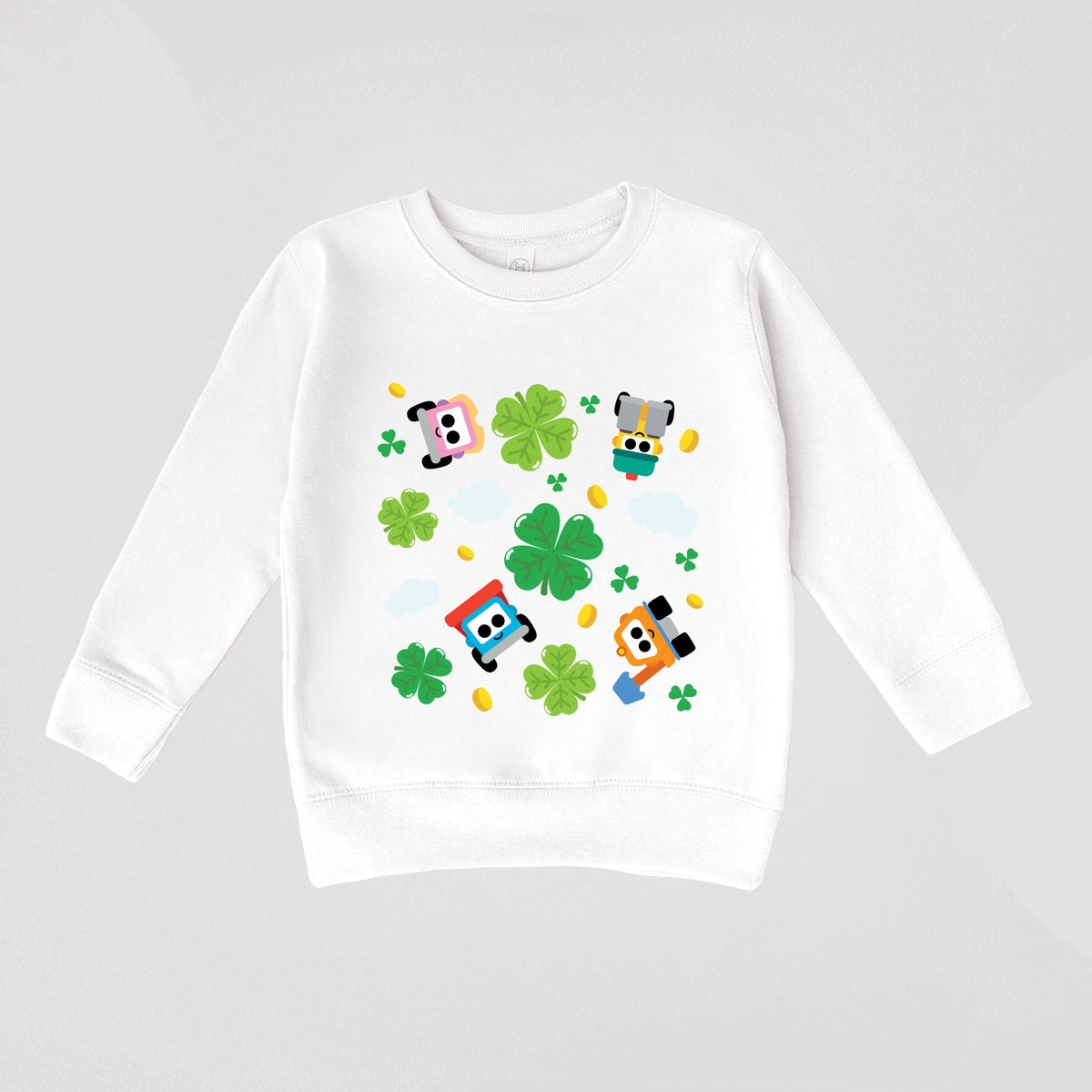 Leo the Truck Clover Collage - Toddler Graphic Sweatshirt
