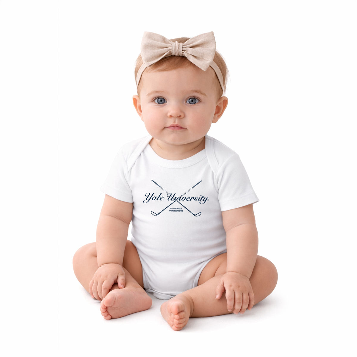 Yale University Golf Clubs - Infant Short Sleeve Graphic Bodysuit