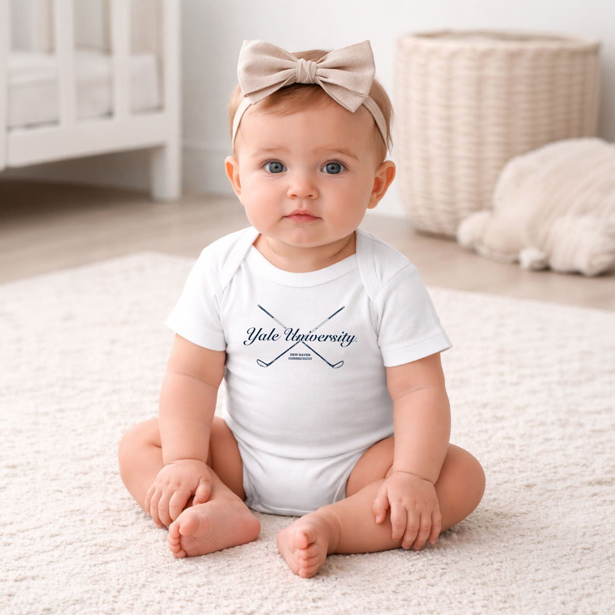 Yale University Golf Clubs - Infant Short Sleeve Graphic Bodysuit