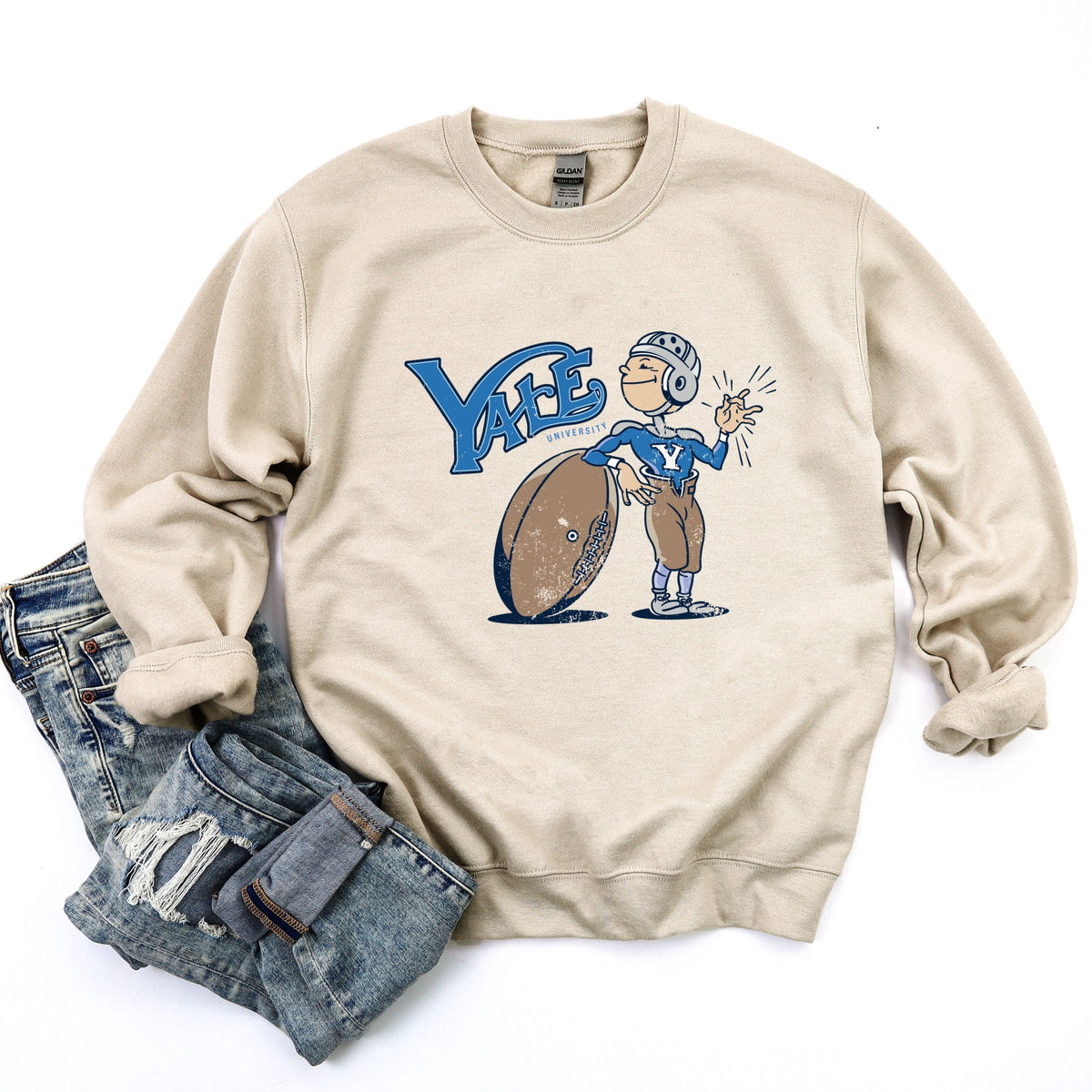 Yale University Football Character - Women's Graphic Sweatshirt