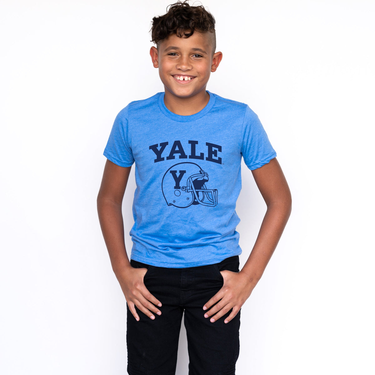 Yale Football Helmet - Youth Short Sleeve Graphic T-Shirt
