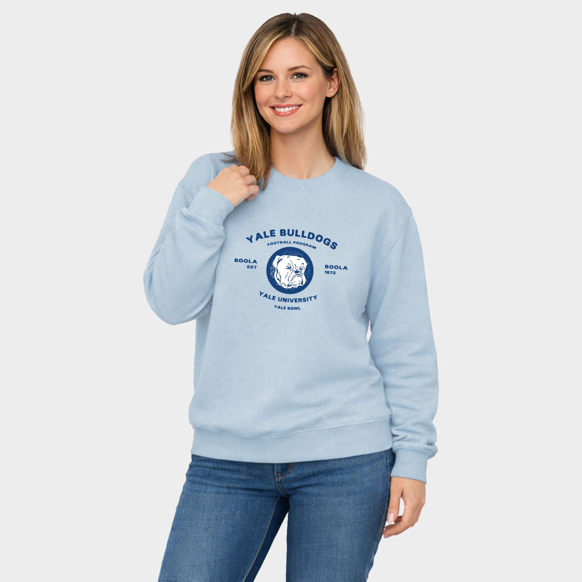Yale Bulldogs Football Program Arched -  Women's Graphic Sweatshirt