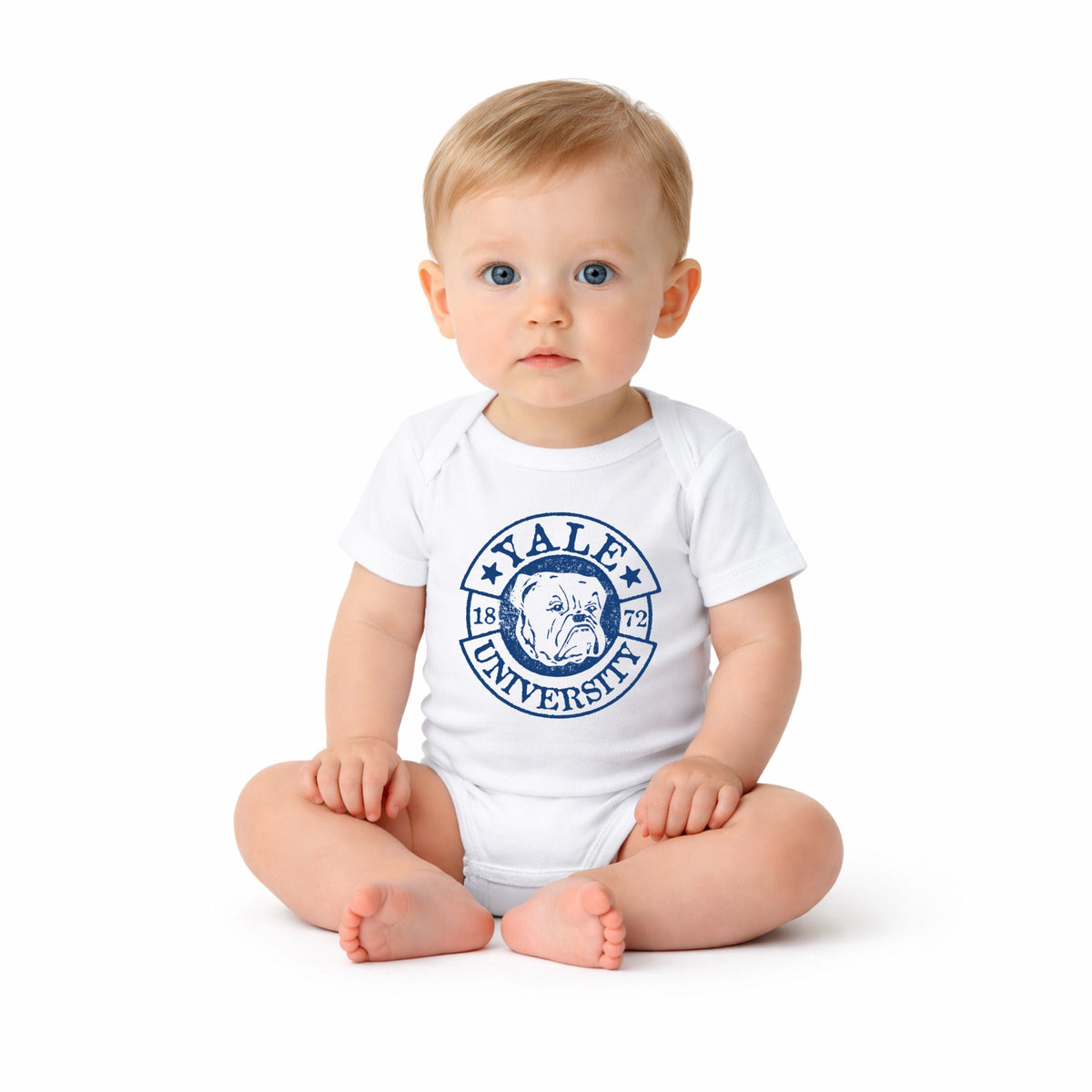 Yale University Bulldog Circle - Infant Short Sleeve Graphic Bodysuit