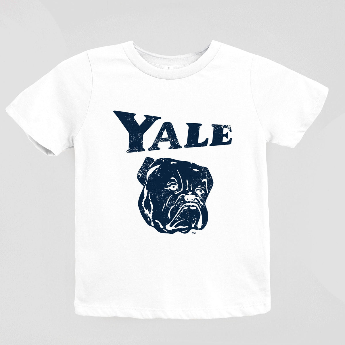Yale Bulldog Distressed - Youth Short Sleeve Graphic T-Shirt