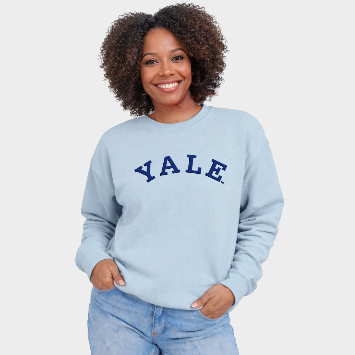 Yale Arched Puff Print -  Women's Graphic Sweatshirt
