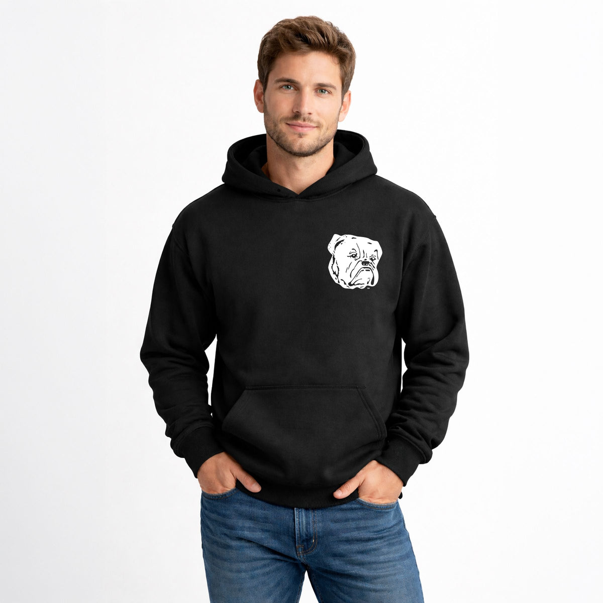 Yale Bulldog Face - Men's Graphic Hoodie