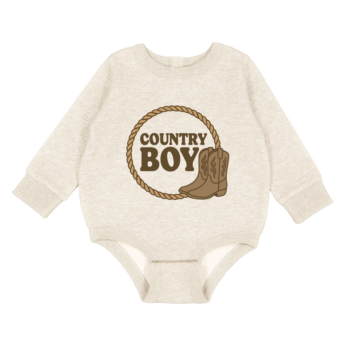 Country Boy Rope and Boots - Infant Fleece BodySuit