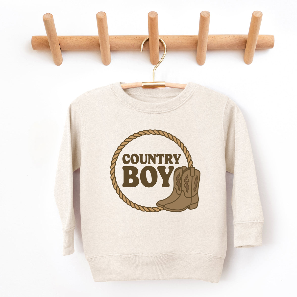 Country Boy Rope and Boots - Toddler Graphic Sweatshirt