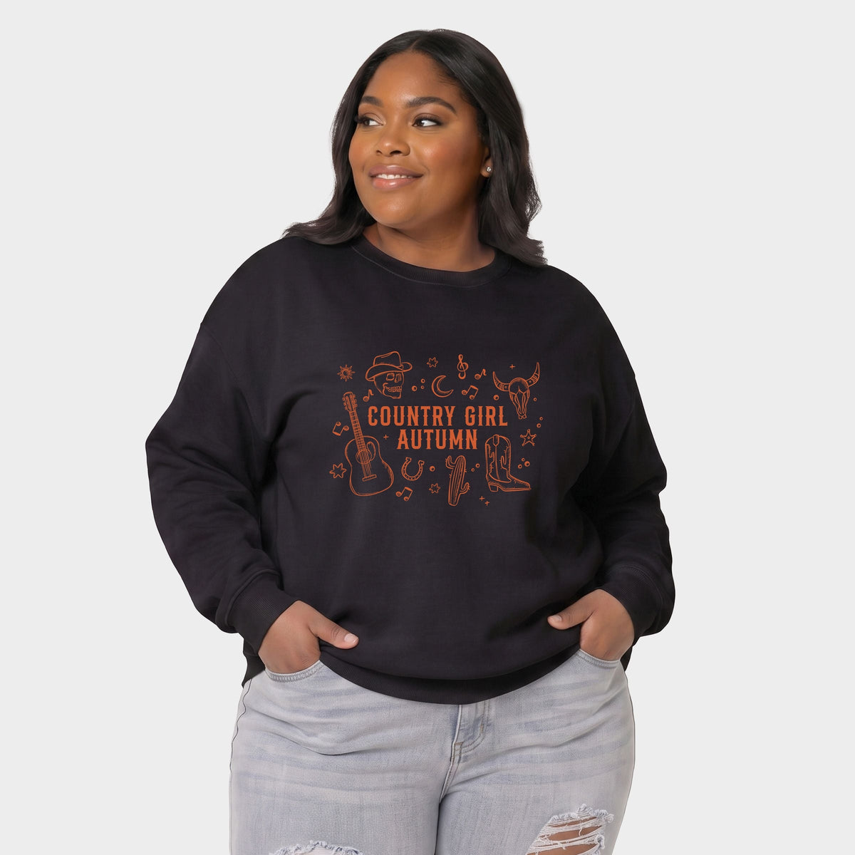 Country Girl Autumn - Women's Plus Sized Graphic Sweatshirt
