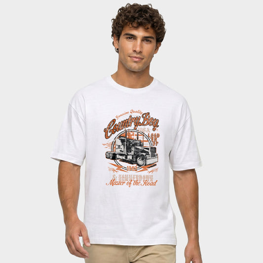 Country Boy® Master Of The Road - Men's Garment Dyed Graphic T-Shirt