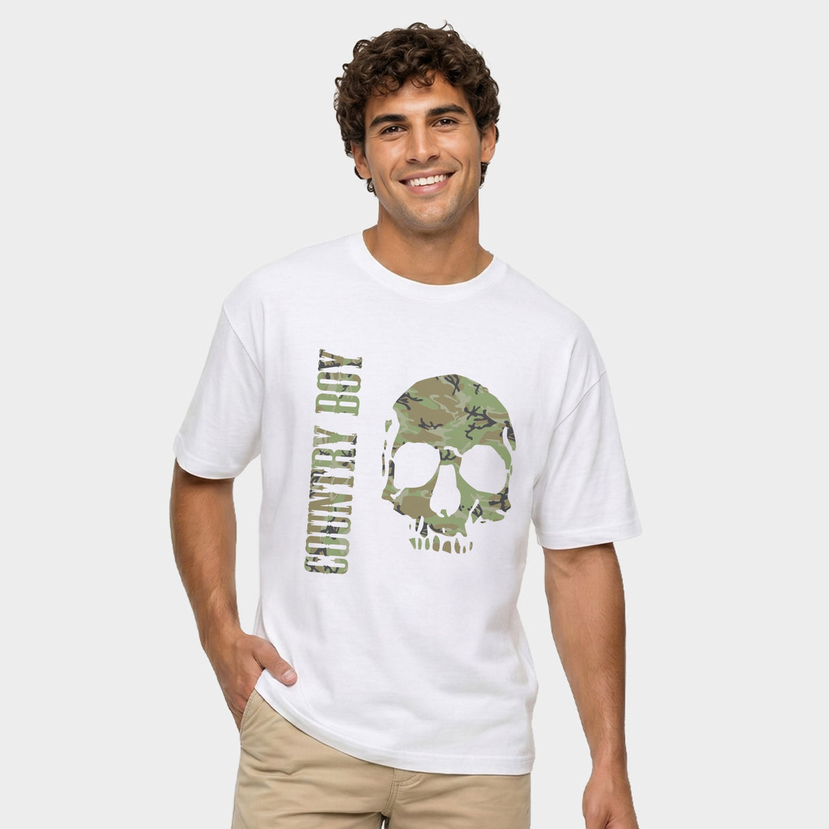 Country Boy® Camo Skull - Men's Garment Dyed Graphic T-Shirt