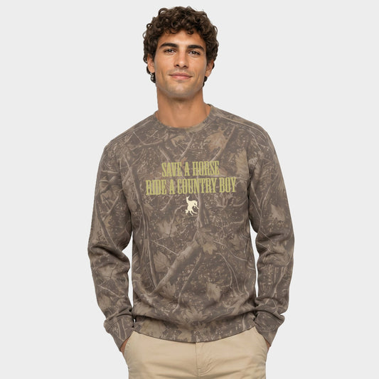 Country Boy® Save A Horse - Men's Camo Sweatshirt