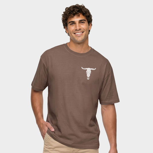 Country Boy® Cow Skull Distressed - Men's Garment Dyed Graphic T-Shirt