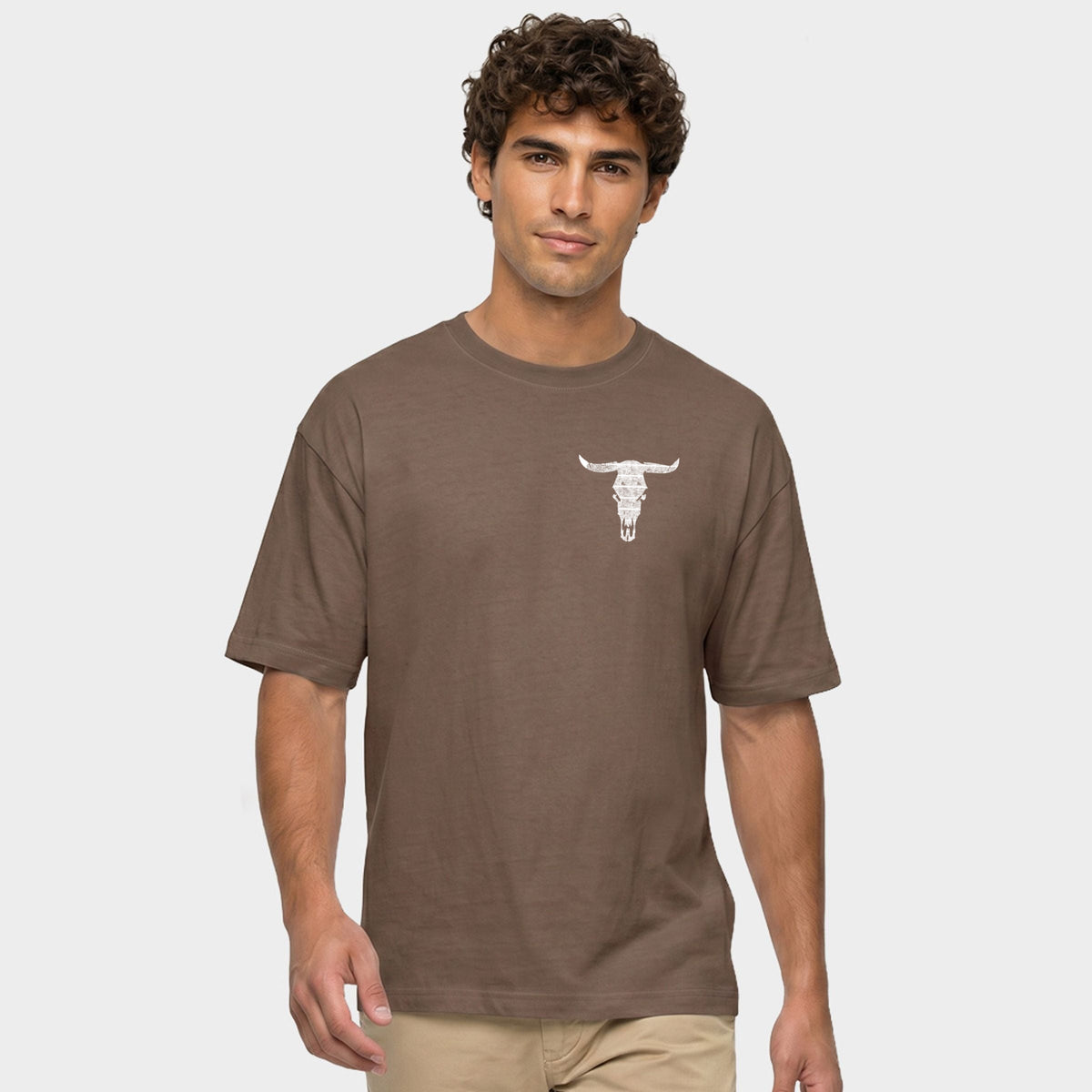 Country Boy® Cow Skull Distressed - Men's Garment Dyed Graphic T-Shirt