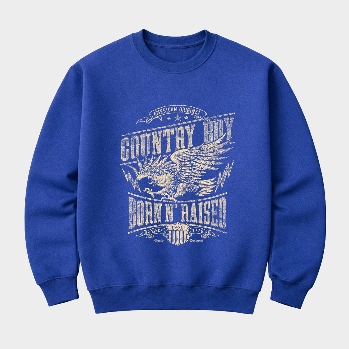Country Boy® Born N' Raised Eagle - Men's Graphic Sweatshirt