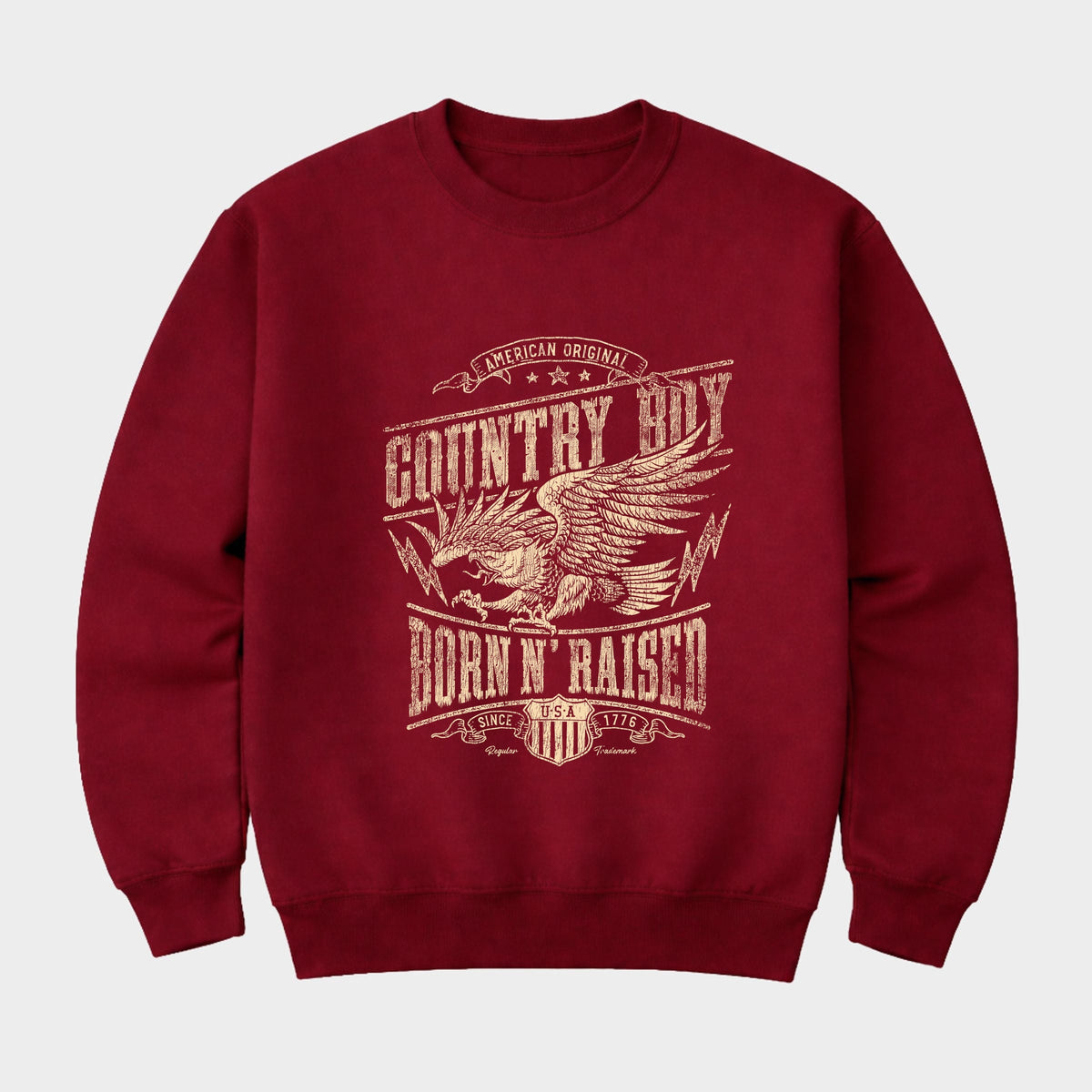 Country Boy® Born N' Raised Eagle - Men's Graphic Sweatshirt