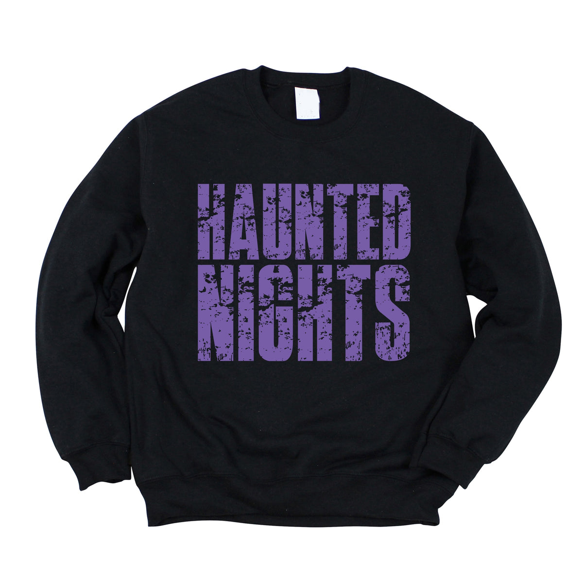 Haunted Nights Block Distressed - Women's Graphic Sweatshirt