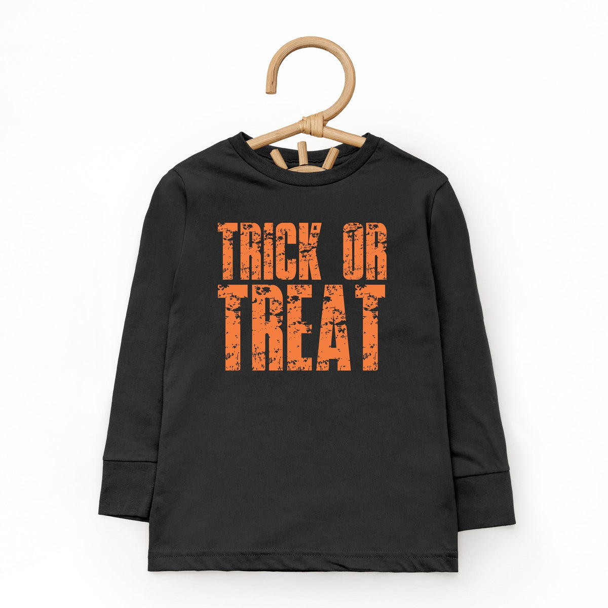 Trick or Treat Block Distressed - Toddler Long Sleeve Graphic Tee