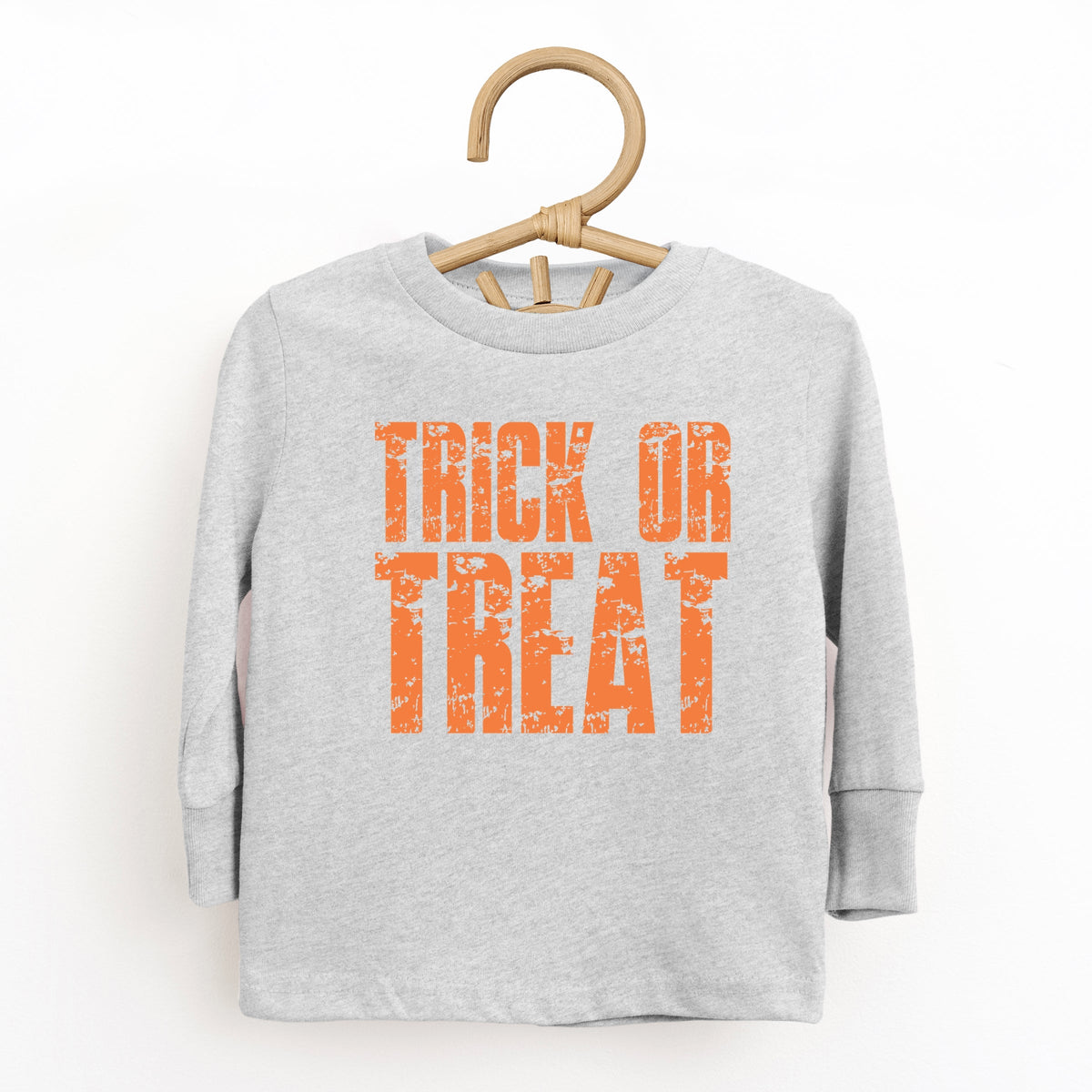 Trick or Treat Block Distressed - Toddler Long Sleeve Graphic Tee