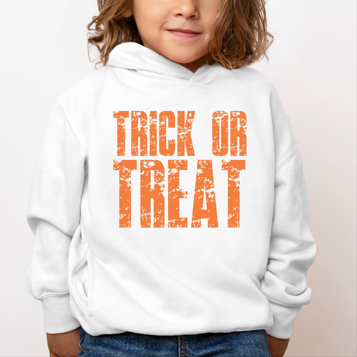 Trick or Treat Block Distressed - Toddler Hoodie