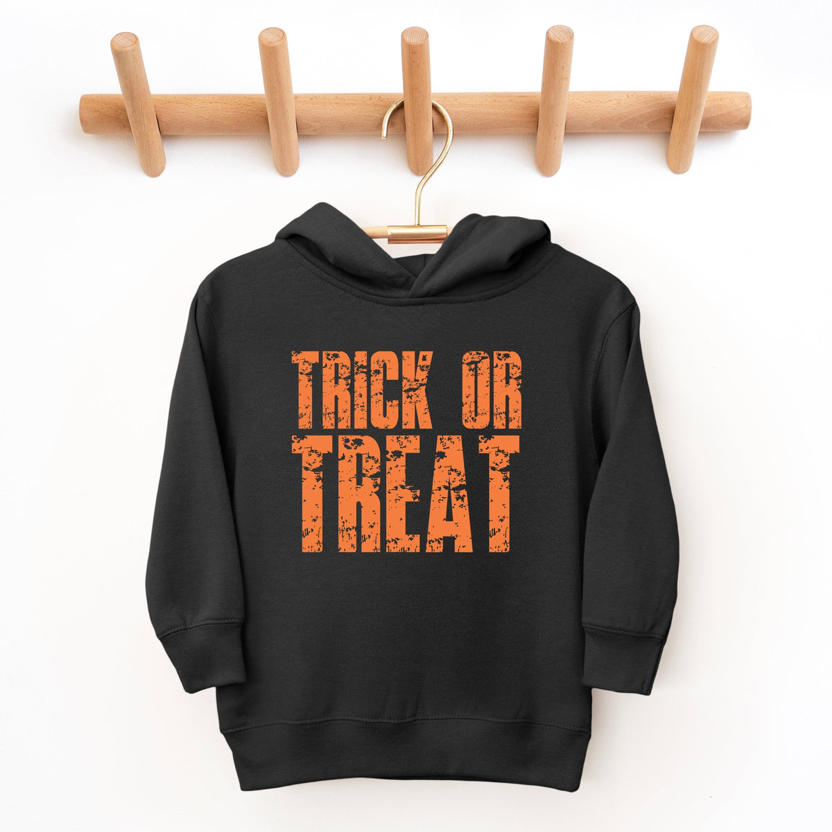 Trick or Treat Block Distressed - Toddler Hoodie