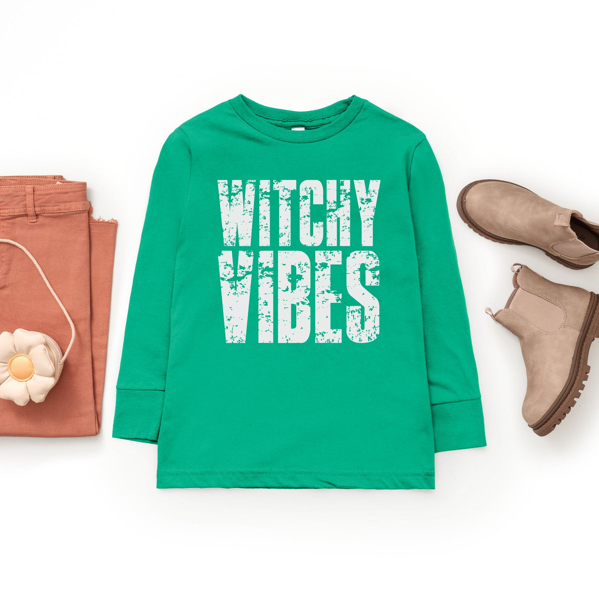 Witchy Vibes - Youth Long Sleeve Graphic T-Shirt