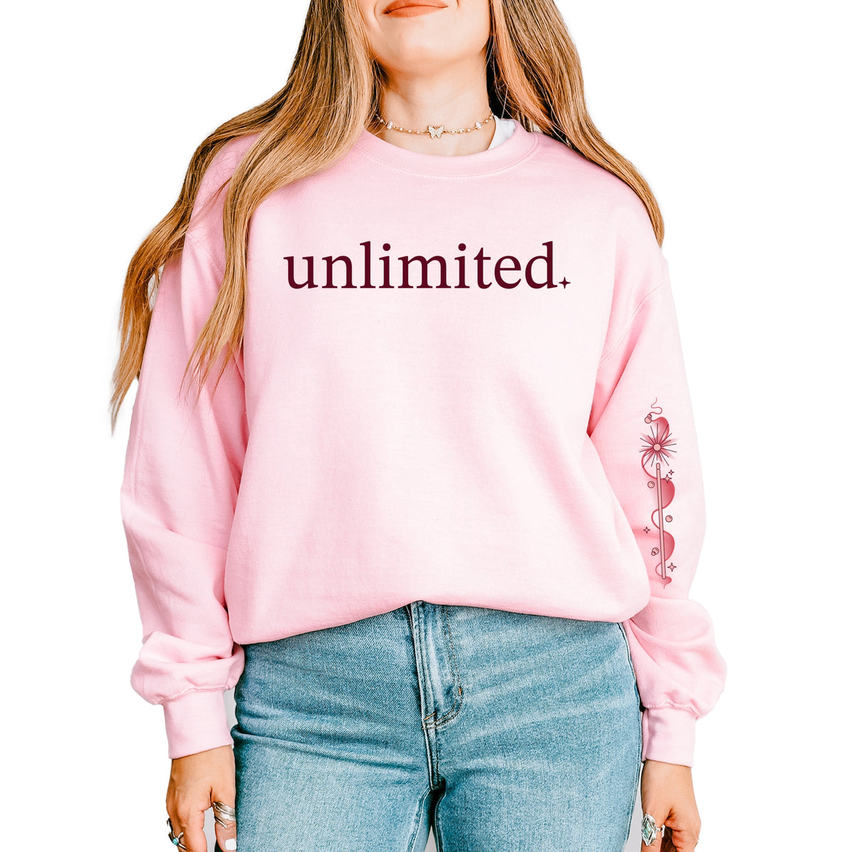 Unlimited Pink Wand - Women's Graphic Sweatshirt