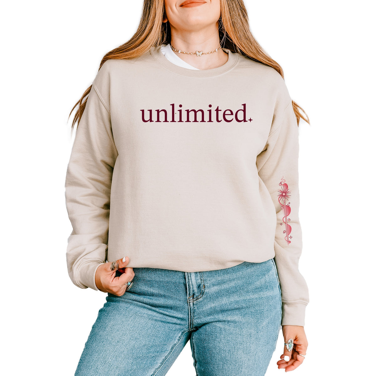 Unlimited Pink Wand - Women's Graphic Sweatshirt