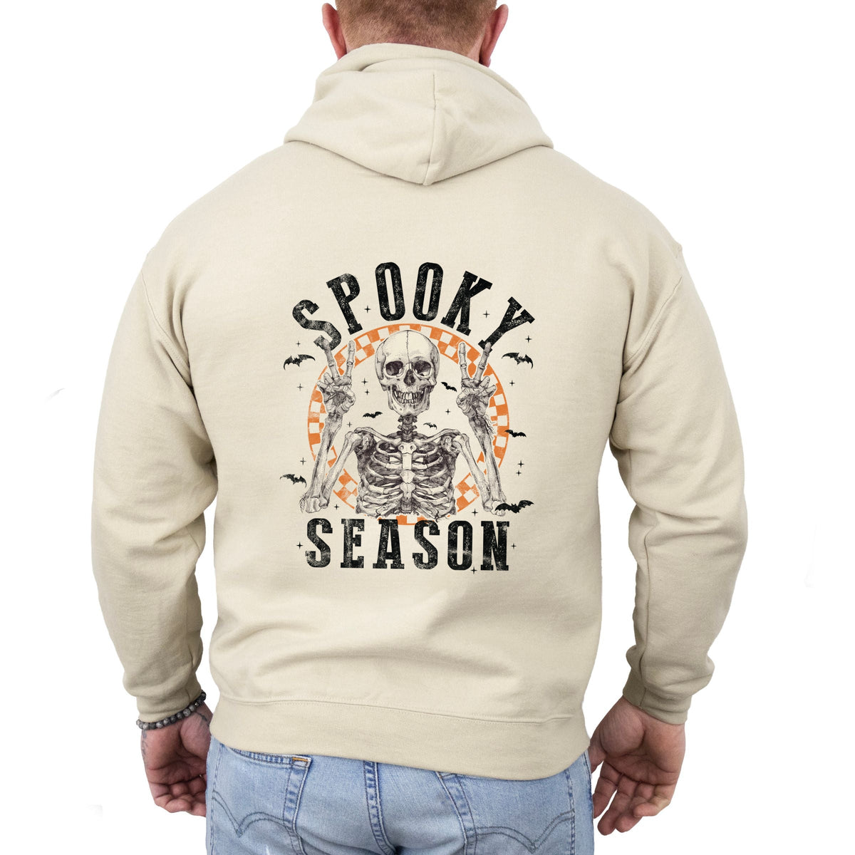 Peace Sign Skeleton - Men's Graphic Hoodie