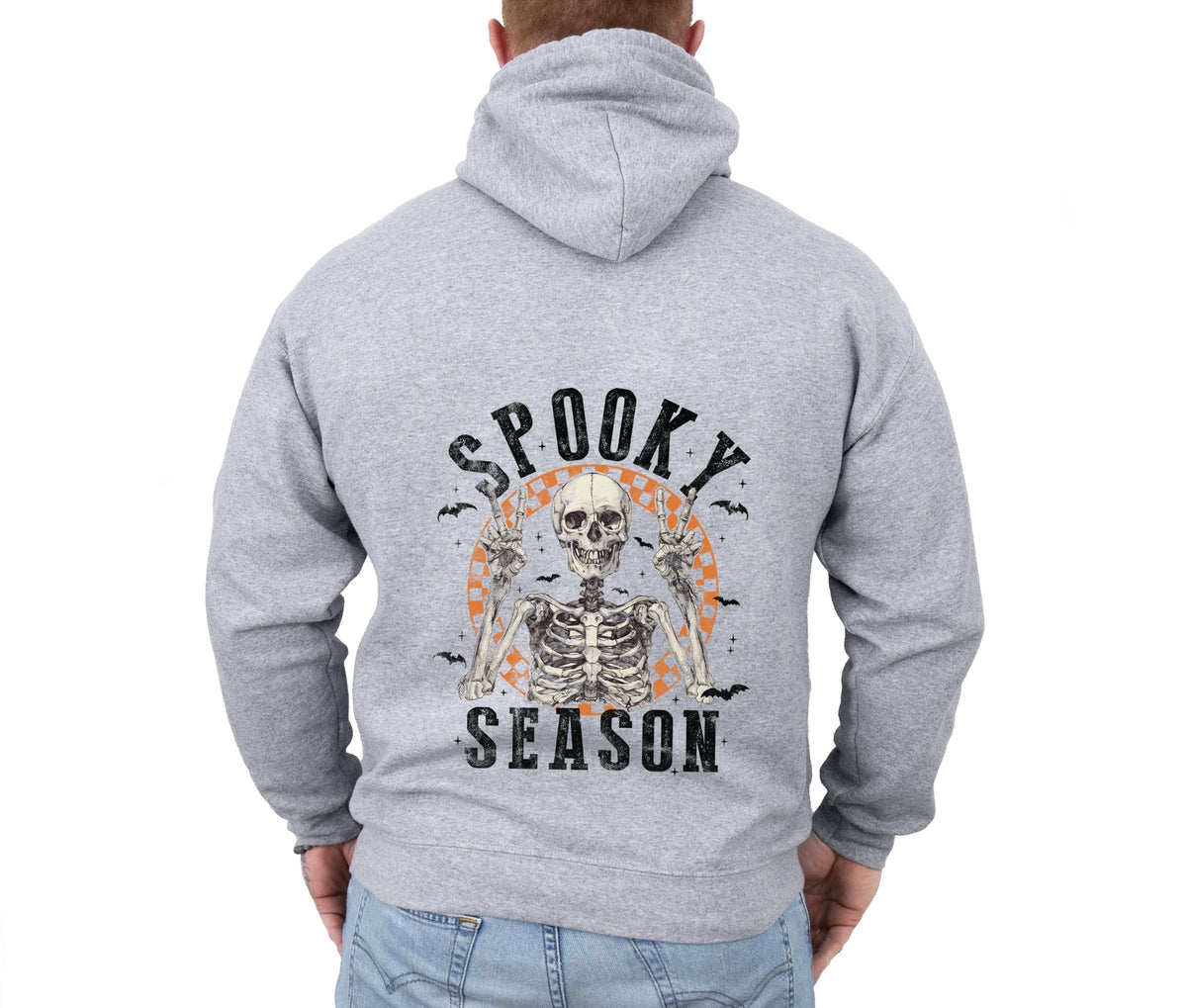 Peace Sign Skeleton - Men's Graphic Hoodie