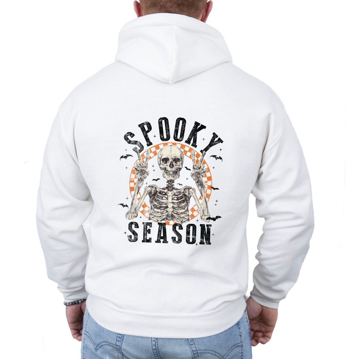 Peace Sign Skeleton - Men's Graphic Hoodie
