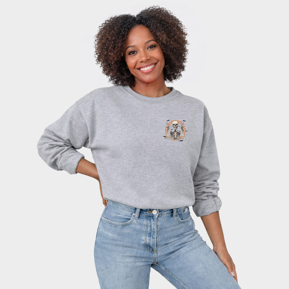 Peace Sign Skeleton - Women's Graphic Sweatshirt
