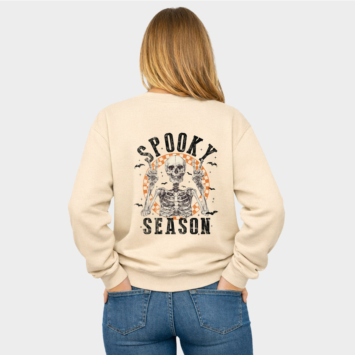 Peace Sign Skeleton - Women's Graphic Sweatshirt