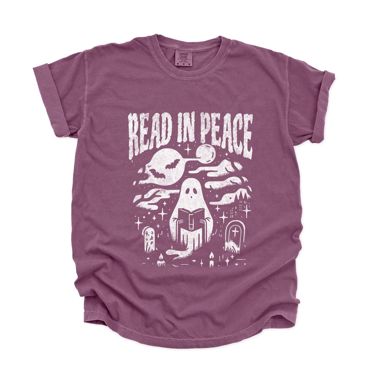Read In Peace Book Club - Women's Garment Dyed Graphic T-Shirt