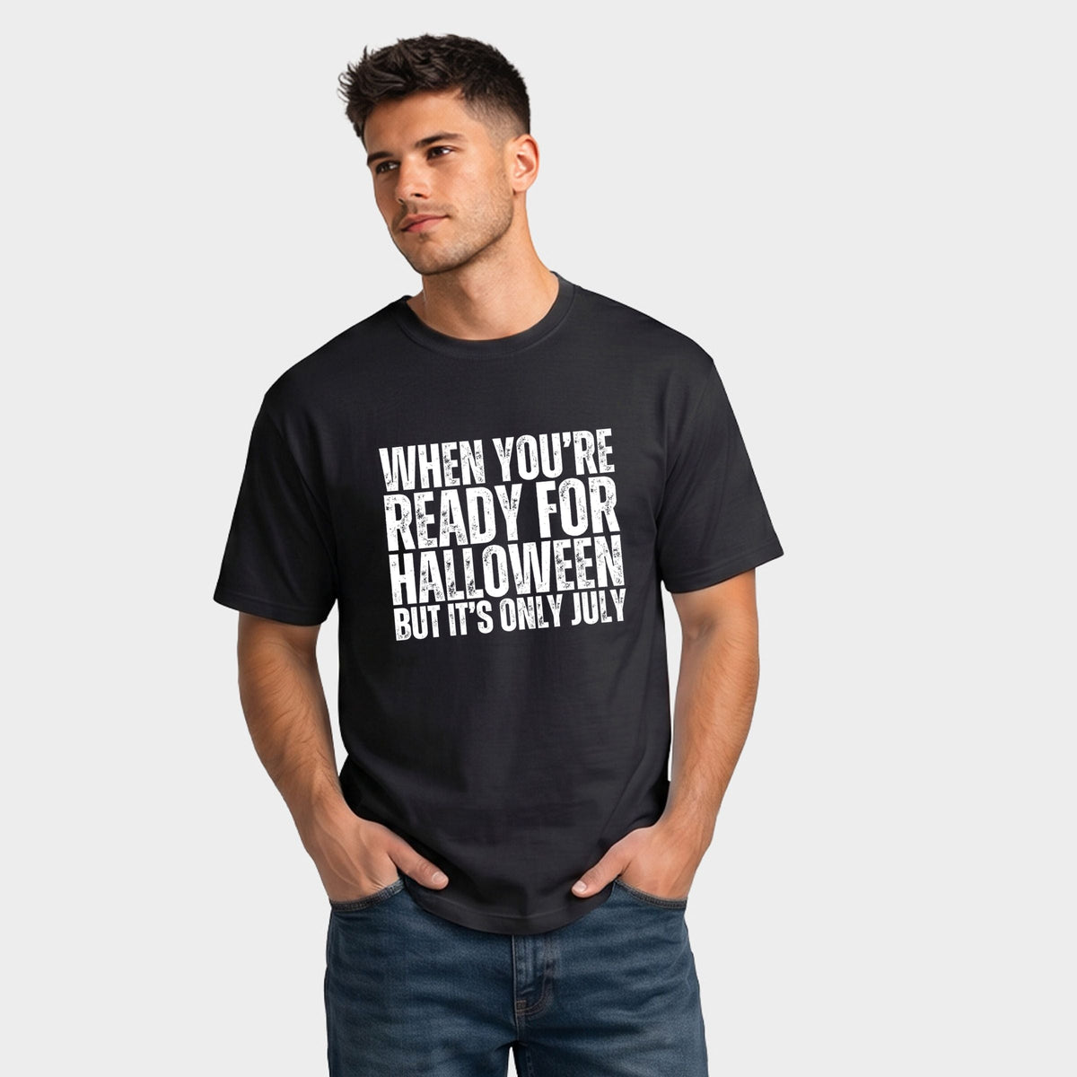 When You're Ready For Halloween - Men's Garment Dyed Graphic T-Shirt