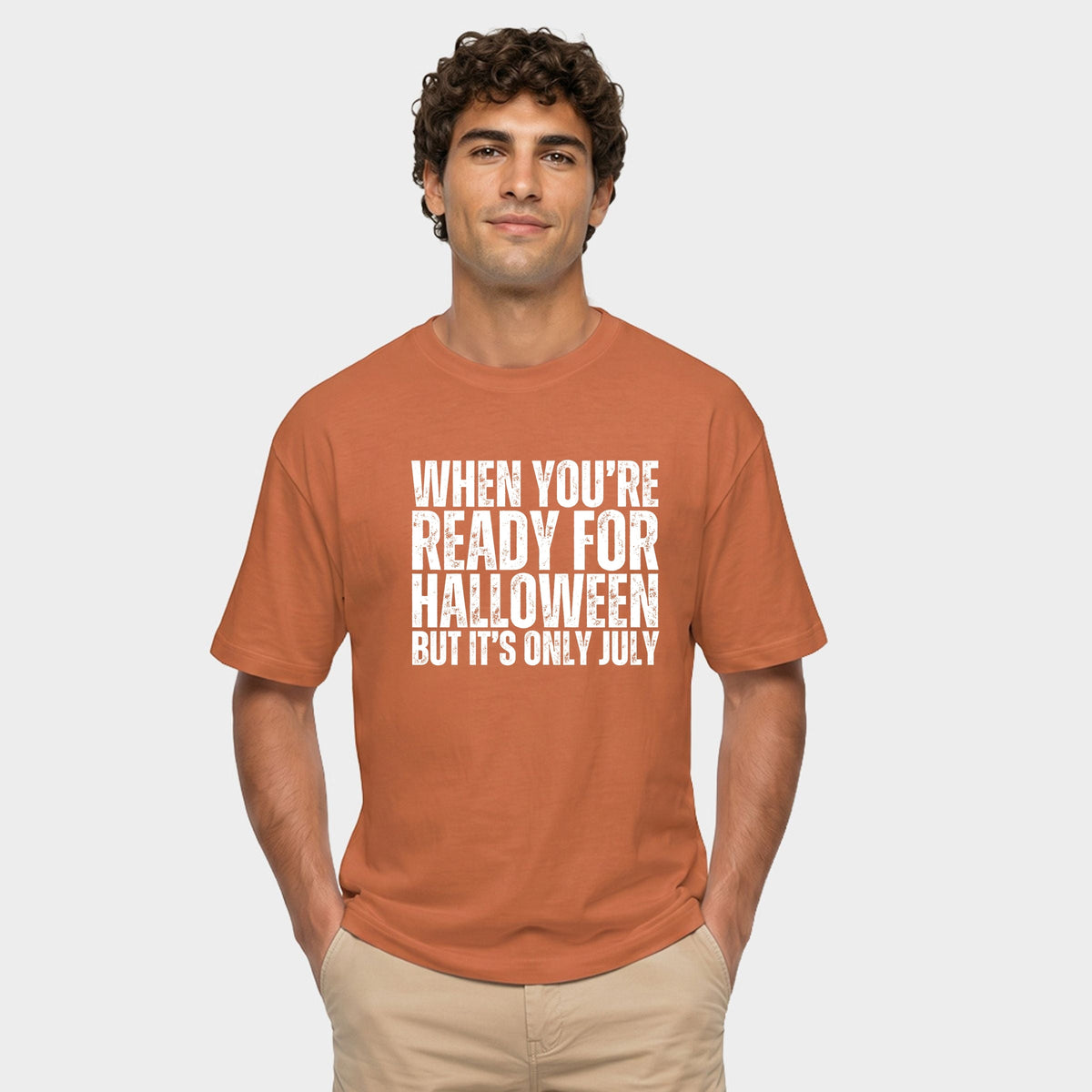 When You're Ready For Halloween - Men's Garment Dyed Graphic T-Shirt