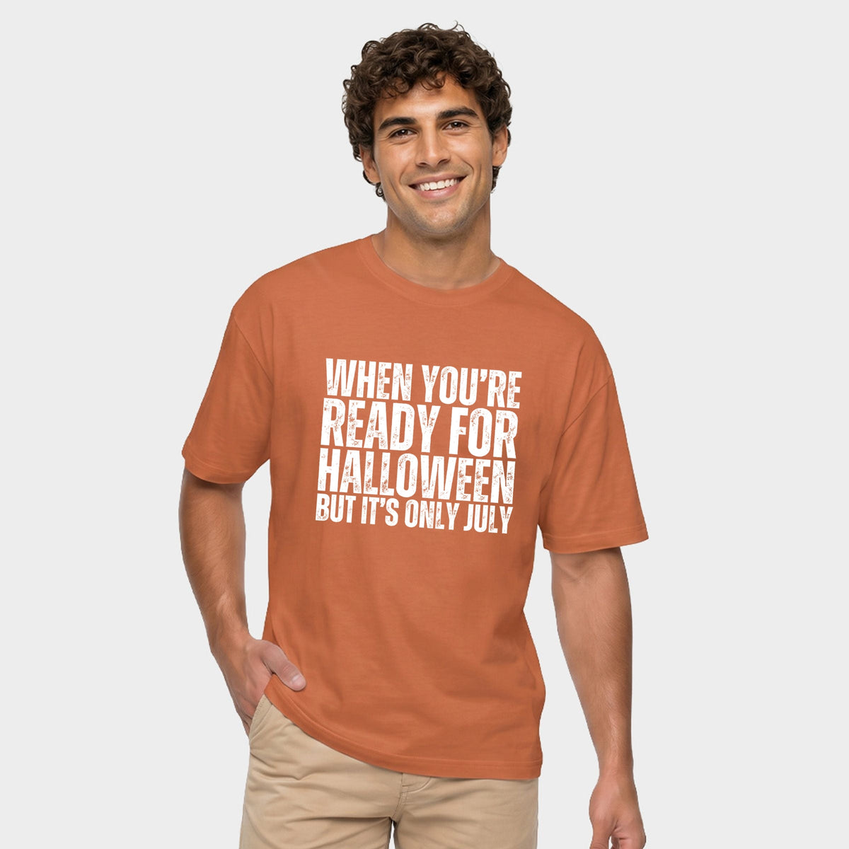 When You're Ready For Halloween - Men's Garment Dyed Graphic T-Shirt