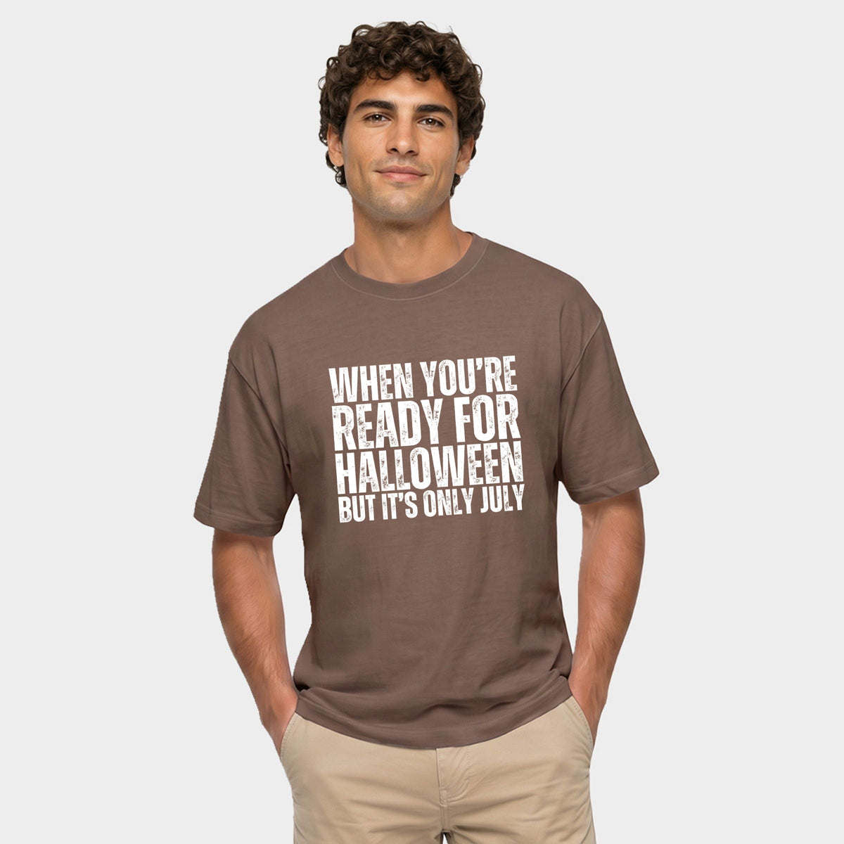 When You're Ready For Halloween - Men's Garment Dyed Graphic T-Shirt