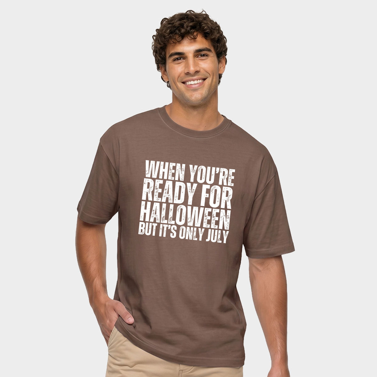 When You're Ready For Halloween - Men's Garment Dyed Graphic T-Shirt