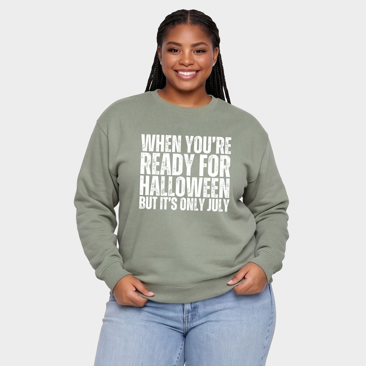 When You're Ready For Halloween - Women's Plus Sized Graphic Sweatshirt