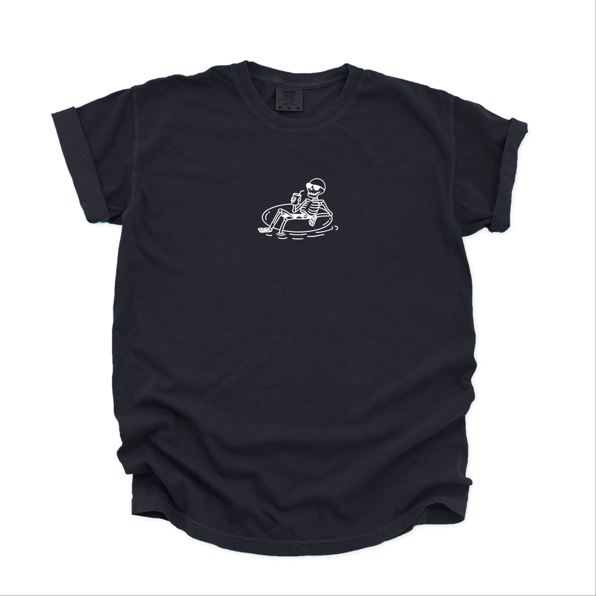 Floating Skeleton - Women's Garment Dyed Graphic T-Shirt